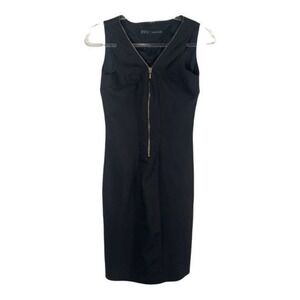 Zara Zip Detailed Stretch- Crepe Mini Sz XS